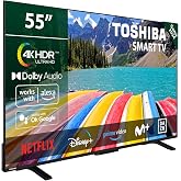 TOSHIBA 55UV2363DG Smart TV 4K UHD de 55", sin Marcos, con HDR10, Dolby Audio, Compatible con Asistente de Voz Alexa y Google