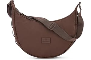 Johnny Urban Crossbody Bag damska męska brązowa - Kaia Small - Puffer Moon Bag - torba na ramię w stylu półksiężyca - torba z regulowanym paskiem - odporna na działanie wody