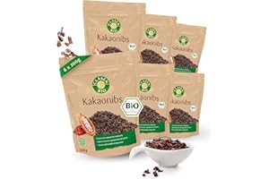 ‎CLASEN BIO CLASEN BIO – Kakao Nibs 6x200g Bundle – Klein geschrotete Kakaobohnen herb-aromatisch & schokoladig – Kakaonibs ideal für Desserts, Smoothiebowls & Gebäck – Reich an Ballaststoffen & Magnesium