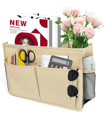 Hatriel 2 Pezzi Organizzatore Per Comodino, Letto, Tasca Portaoggetti