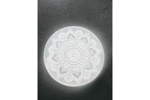 Kristalglobe Selenite Charging Disk, Crystal Charging Plate,Selenite Cleansing Plate (8.5cm)