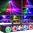 Ehaho 6 in 1 Disco Lights for Parties L2500, Disco Lights with Sound Activated, Party DJ Lights with DMX Controller, RGB & UV Strob Stage Lighting with DMX Controlle for Parties Bar Rave Club Show