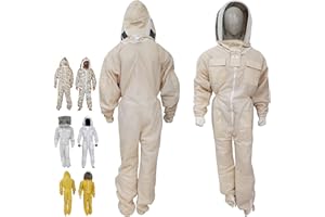 URBANSBEE Traje de Apicultor de ventilado profesional - Traje de Apicultura para hombre y mujer con Redondo Sombrero y Velo para la protección facial del apicultor