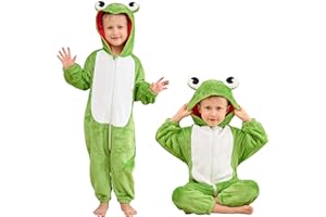 LOLANTA Baby Animal Costume, Unisex Toddler Hooded Flannel Romper Jumpsuit, One-Piece Halloween Fancy Dress for Kids