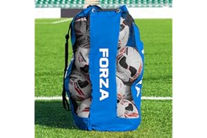 FORZA Bolsa para Balones Premier | Saco de Malla para Pelotas con Cierre de Cordel – Ideal para Fútbol, Voleibol, Baloncesto Y Balonmano | 12 Bolas