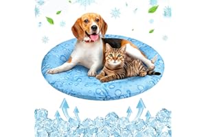 Yerloa Cama Refrescante Perro, Alfombra Refrescante Perros y Gatos Mejorada, Gel Refrigerante No Tóxico para Perros, Alfombrilla Refrescante Lavable y Cómoda para Todas Las Mascotas, 61 * 61cm