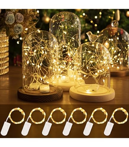 SKYLANTERN Guirlande Led Argent 2M - Guirlande Lumineuse Led 20 Leds - Guirlande Leds Pour Deco Chambre, Déco De Noël, Ambiance Poétique Et Romantique