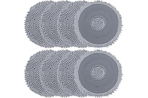 MSDAOS Rechange Serpillières Compatible avec Roborock Saros Z70/ Saros 10R/ Q Revo/Qrevo MaxV/Qrevo Master/Qrevo Slim/Qrevo Pro/Qrevo S/Qrevo Curve/Qrevo Plus/Qrevo Edge (8Pcs)