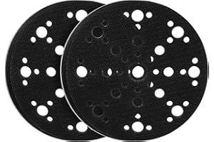 STEBRUAM 150mm miękkiej Zestaw 2 podkładek szlifierskich z miękkiej gąbki z 49 otworami do szlifierki, odporna na uderzenia i redukcja hałasu, ochrona