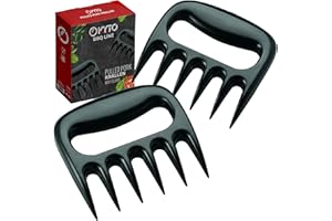 ‎KYTO Kyto 2er Set Pulled Pork Krallen, BBQ Fleischkrallen Meat Claws - Grill Zubehör Bärenkrallen aus Kunststoff zum Zerteilen Pork, Huhn, Rindfleisch, Spülmaschinenfest, für Grillabende