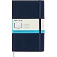 Moleskine Classic Dotted Paper Notebook, Soft Cover and Elastic Closure Journal, Color Sapphire Blue, Size Large 13 x 21 A5, 192 Pages