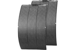 YINGGUANG etfe 2pc Panneaux Solaires Flexible 100W 12V chargeur Solaire Photovoltaïque Monocristallin 200W Module Solaire ETFE pour camping camping car toits Bateaux Batteries 12V Surfaces inégales