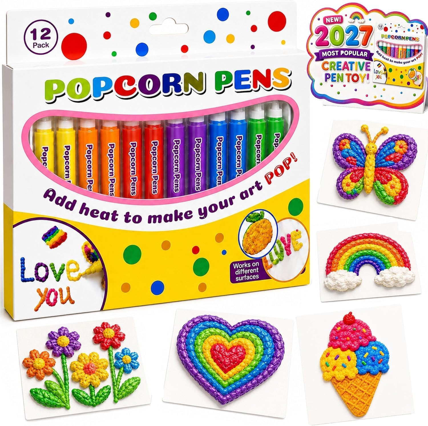 Vorteile, Stärken und Schwächen : KUNYOS 3D Relief Kunststift Popcorn Pens mit