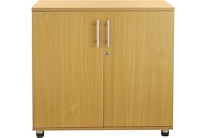MMT Furniture Designs Ltd Büroschrank / Schrank / Schreibtisch, Höhe 2 Türen, verschließbar, mit verstellbarem Regal und Füßen, 73 cm hoch