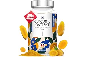 ‎SONNESEE Kurkuma Hochdosiert Extrakt 4-Monats-Vorrat 120 vegane Curcuma Kapseln mit 95 % Curcuminoiden & Piperin – 15000 mg Kurkuma-Äquivalent pro Kapsel – Sonnesee – Laborgeprüft & in Deutschland hergestellt