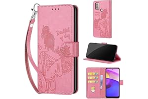 KENHONER Phone Case for Motorola Moto E20 / E30 / E40 / Lenovo K14 Plus case, Shockproof Protective Wallte Case with Card Slots Kickstand Cover for Moto E20 / E30 / E40 / Lenovo K14 Plus Pink