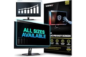 VINTEZ Universal Acrylic 23, 23.6, 23.8, 24 Inch Computer Privacy Screen Filter for Widescreen Computer Monitors - 21.2" x 13.4" (541 x 342 mm) - Monitor Frame Hanging Type