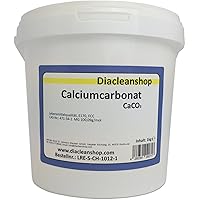 Calciumcarbonat 1kg in Lebensmittelqualität - E170-100% natürlicher Ursprung - CaCO3-1000g - Kalk - Kreide - Kreidefarbe…