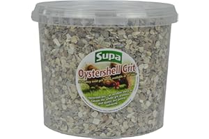 Supa Poultry Oyster Shell Grit Tub, 3 KG, An Excellent Source Of Calcium, This Soluble Oyster Grit Promotes Egg Shell Quality And General Well Being