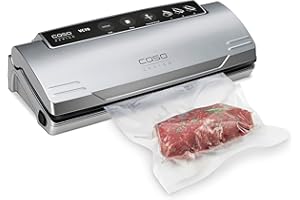 Caso VC 10 Machine à emballer sous-vide (1340)/30 cm de long soudure/naturel Rangement sans conservateurs/avec 10 sacs de professionnel gratuit Sans accessoires supplémentaires argent