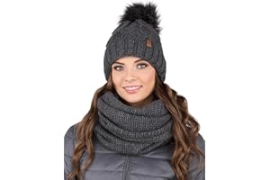 Vivisence Berretto con Pompon Donna Caldo Ideale per Giorni Freddi 7014