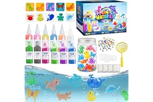 Funewest Magic Water Elf Kit, Squishy Maker Toys, Aqua Fairy Water Kit with 12 Magic Gels and 10 Animal Moulds, Creative Art Craft Kit for Girls and Boys Aged 6–10, Gift for Christmas Birthdays