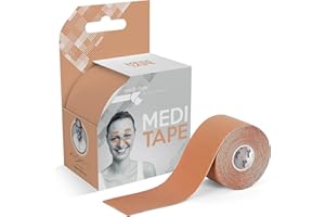 MEDI-TAPING Medi-Tape Sport 5m - Latexfreies Kinesiologie Tape mit 150% Elastizität, atmungsaktives & wasserfestes Physio Tape für ultimativen Halt, Kinesio Tape in Beige