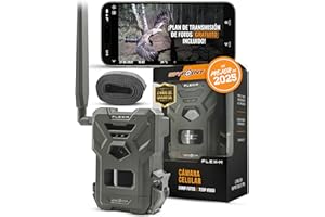 Spypoint Cámara Celular Flex-M - Mejores Accesorios de Exploración, Sin Necesidad de WiFi, Visión Nocturna, Activación por Movimiento, Fotos de 28MP, Vídeos de 720p + Sonido