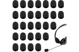 YQQYG Mikrofon Windschutz 30 Stück, Mini-Headset-Mikrofon-Schaumabdeckungen, Ansteck-Windschutz-Schaumabdeckung, Pop-Filter für eine Vielzahl von Headset-Mikrofonen, Geräuschreduzierung