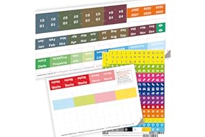 ‎WEEKVIEW weekview Tabs - Griffregister für Kalender, Organizer und Planer | Farbig markierte Registerkarten | Perfekte Übersicht & Organisation | Ideal für Büro, Schule und Zuhause (2027, Tabs 2-2026)