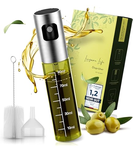 Pulvérisateur D'huile D'olive Pour La Cuisine, Vaporisateur Huile Portable De 200ml, Spray Huile Avec Brosse Vaporisateur D'Huile - Maison