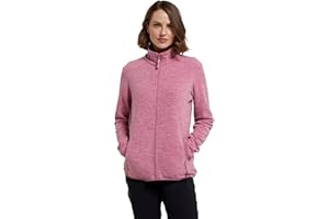 Mountain Warehouse Snowdon Womens Full Zip Fleece - Lightweight Ladies Sweater Top, Breathable Baselayer, Antipill - Best for Spring Summer, Camping & Hiking