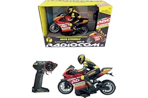 ODS - Radiocom Moto Stradale, Moto Radiocomandata Giocattolo, Radiocomando 2.4 Ghz, 7 Funzioni, Scala 1:10, Età +6 Anni