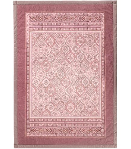 Plaid Bassetti Kerala En 100% Coton Mercerisé - 135x190 Cm - Vert, Doux Et Léger, Facile D'entretien