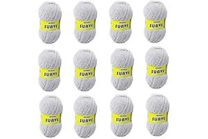 Hilo de chenilla rizada para Tejer Punto Crochet o Ganchillo SUAVE de TORRIJO 85g (12 unidades * 85g) | Color 1167-GRIS