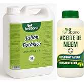 Fertibono - Potassium Soap and Neem Oil - 5L + 1L - Cleaning and Natural Care for Plants and Garden - 100% Organic and Biodeg