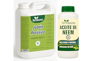 Fertibono - Jabón Potásico y Aceite de Neem - 5L + 1l - Limpieza y Cuidado Natural para Plantas y Jardín - 100% Ecológico y Biodegradable