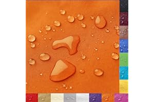 ZHhan Tejido de poliéster Impermeable, Columna de Agua de 12.000 mm, 150 cm de Ancho, cantidad = Metro, Medida por Metro, Impermeable, Resistente al desgarro, Duradero, Tela Exterior (Naranja, 1,5 m)