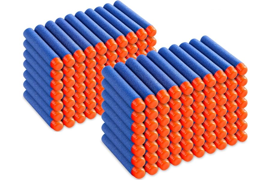 150 Refill Darts Foam Ammunition Compatible with Nerf Gun Elite, Darts Bullets fit for N-Strike Elite Series Blasters, Dart Accessories fit for Nerf Blaster Battle Boy Party Favor, Blue