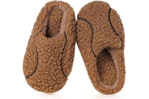 Gaatpot Chaussons de Maison Enfant Fille Pantoufles en Peluche Coton Garcon Chaussures Chaudes Doublés Thème des Ballon Hiver d'Intérieur Antidérapants 22-39EU