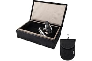 Ananta Faraday Box for Car Keys – Military-Grade RFID Signal Blocking, Magnetic Closure & Spare Key Pouch (Black)