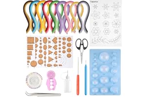 TUPARKA 19 Pcs Paper Quilling Kits 45 Colors 900 Strips Quilling Art Paper DIY Craft