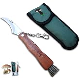 CUPERINOX Knife for Mushrooms and Mushrooms | Mushroom Knife | Stainless Steel | With Brush and Case Included | Micological