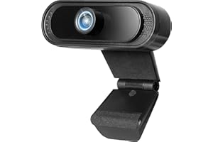 Vibox VW1 1080p Webcam, FHD 30fps Plug and Play Webcam for PC, Laptop, Windows, Linux, Clear Microphone, Adjustable Focus Ring