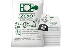 ZENO Hoover Bags for Henry Hoover 20 Pack | HEPA-Flo Numatic Bags | 5 Layer Construction | High Filtration & Superior Cleaning Performance | Replacement for NVM-1CH / 907075