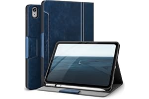 Antbox Etui do iPada 10 generacji 2022 10,9 cala z uchwytem na rysik Apple Pencil, automatyczna funkcja wygaszenia/wybudzania, PU, skórzany pokrowiec ochronny (niebieskie)