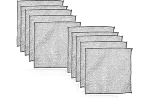 AJUNLKVDR 10 Piezas Estropajo Aluminio,Paños de Limpieza de Alambre Multiusos,Paños de Alambre Metálico,Paños de Cocina Reutilizables Sin Arañazos para Superficies (Plata,20x20 cm)