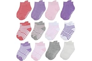 Yafane 12 paia Calze Bambino in Cotone Respirante Multisize da 0 a 7 Anni Calze per Neonato Unisex Calzini per Bambina e Bambino e Ragazzi Ideale Regalo