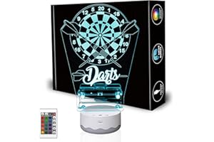 CoolGift Mart leuchtender Dartboard-Ständer, LED-Dartboard-Ständer, fasst 6 Darts, Weihnachtsdesign, Männer und Dart-Liebhaber