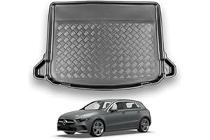 NOMAD Boot Liner Compatible with Mercedes A Class 2018+ [W177] [Hatchback] Recyclable Plastic (PE) Tailored Fit Floor Guard Tray Black Custom Fitted Accessory Dog Friendly Waterproof with Raised Edges